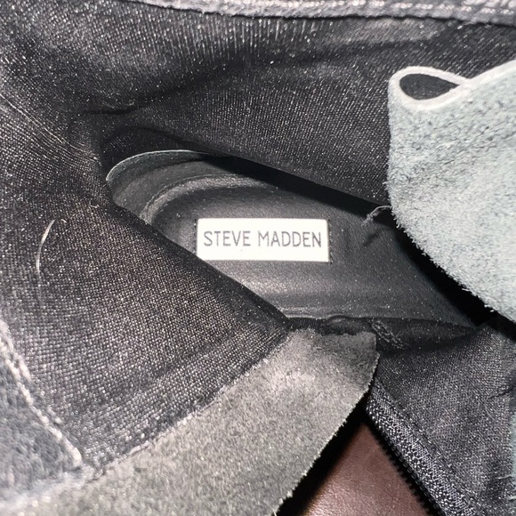 Steve Madden Leather Combat Boots - Picture 4 of 8